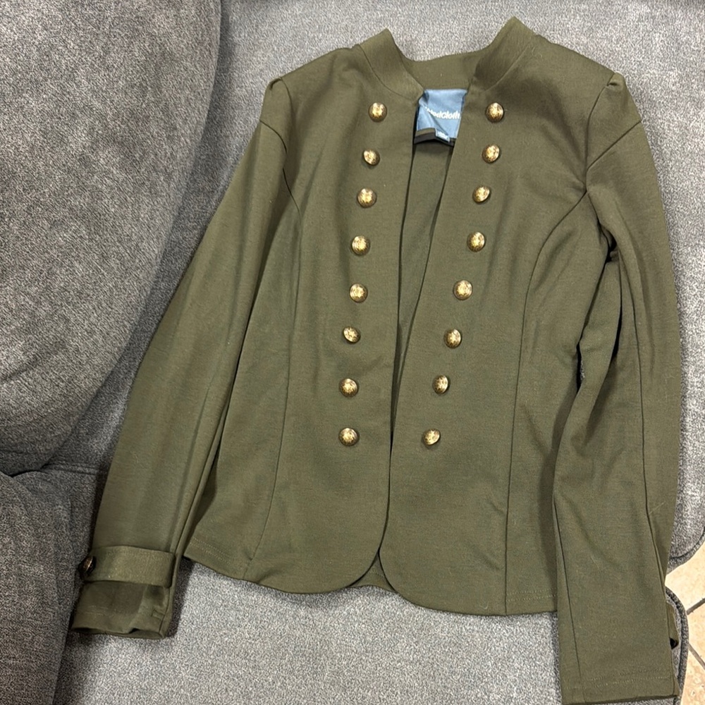 Modcloth olive Buttoned Blazer - Picture 4 of 8